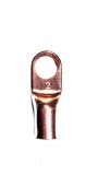 2 Gauge 1/4" Stud Copper Lug in Bag of 10