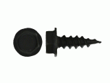 8 x 3/4" Hex Washer Head Black Oxide Screw Box of 100