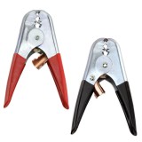 Extra Heavy Duty 600 Amp Pure Copper Parrot Type Battery Clamps (Pair)