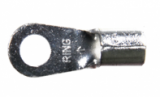 6 AWG 1/4" Stud Un-Insualted Brazed Seam Ring Terminal
