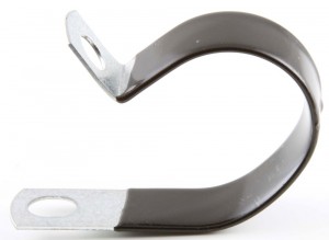 3" Vinyl Coated Steel Cable Clamp 3/8" stud