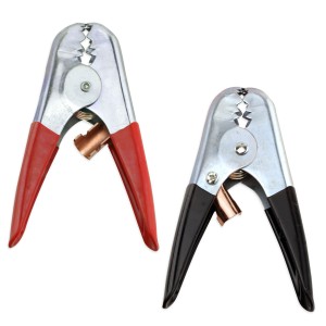 Extra Heavy Duty 600 Amp Pure Copper Parrot Type Battery Clamps (Pair)