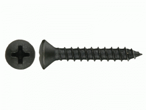 8 x 1" Phillips Oval Head Black Oxide Screw Box of 100